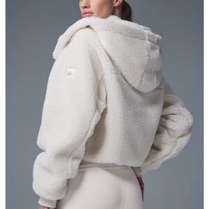 ALO Yoga White Bomber Jacket